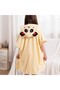 Kids Hooded Cape Towel with Cartoon Design – Yellow – Stitched Both Sides – 4-5 Years - 7