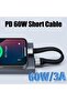 Short USB C Cable 5.3inch, USB A to USB C 60W Fast Charging Cable, Support 10 Gbps Data Sync, 3A Fast Charging, FPC Design for SSD, Power Bank, Android Auto, Laptop, Tablet, Phone (C - A) - 2
