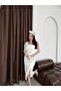 White One-Shoulder Draped Detailed Midi Evening Dress - 2