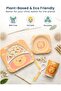 Bamboo Fiber Kids Crockery Set Having 5 Pieces - Eco Friendly (Lion Design) - 5