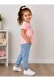 Girl's Daisy Stone Embroidered Combed Cotton T-Shirt 10939 - 2