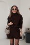 Women's Comfortable Turtleneck Sweater and Pleated Mini Skirt Two-Piece Knitwear Set - 3