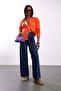 Navy Blue Gold Button Detailed Jeans - 3