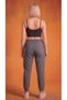 Women's Smoked Elastic Waistband 3-Pocket Zippered Parachute Sweat-Wicking Trousers with Back Pockets - 5