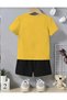 Summer Children's T-Shirt Shorts Unisex (White Cheetah Print) - 2