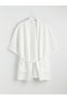 Gulis clothing^new season white cotton women's bathrobe - 2