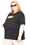 Mode XL Real Big Size Women's T-Shirt Bis Yaka Never U26125 Black - 3