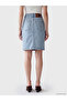 Nevavm Regular Fit Mini Jean Skirt with a Difference - 4