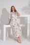 Angelique Bamboo Fabric Short Sleeve Long Ankle-Length Nightgown Dress 26231 - 2