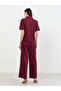 Burgundy Cotton Schiffli Shirt and Pants Set - 5