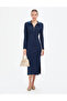 Navy Blue Slim Fit Knitted Dress 50296427-Vr033