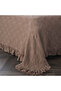 Tanya Double Pique Bedspread Set 100% Cotton Woven Powder 260X240 cm - 4