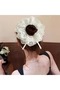 Embroidered Guipure Tulle Fabric Detailed 21 cm Adjustable French Bun, Ballerina, Bagel Bun Clip 1 Piece - 2