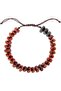Red Datestone Bracelet for Women, Natural Date Pit Beaded Bracelet, Handmade Adjustable Jewelry - 4