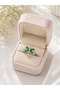 خاتم نسائي قابل للتعديل من طراز Green Stone Dragonfly - تصميم أنيق ولامع