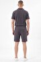Troy Polo Collar Half Zipper Summer Men's Shorts Set - 4