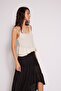 Lace-Detail Strappy Top Natural - 2