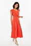 Women's V-Neck Suit with Shoulder and Waist Tie Detail - 3