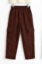 Boys' Brown Pants Suit with Back Detail and Cargo Pockets - 4