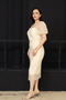 Square Neck Beaded Pencil Dress - Gold - 5