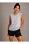 Women's 3-Piece Sleeveless Sports Athlete Set Summer Crew Neck - Black, Brown, Gray - 3