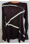 Er Clothing Summer Combed Cotton Blouse Long-Sleeve O-Neck Coffee