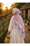 Minel Scarf Ethnic Patterned Soft Shawl – Elegant and Stylish Design Pistachio Green Powder Pink - 2