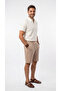Men's Beige Linen Muslin Shorts Lightweight Casual Thin Fabric with Back Pockets - 3