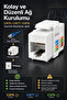 MN117C RJ45 كيستون جاك CAT6 لوحة توصيل ووحدة مقبس شبكة - 4 قطع - 3