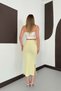 Norawess Women's Slim Fit Soft Flexible Fabric Wide Ribbed Elegant Skirt - 6
