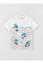 Lcw kids white bicycle collar Printed short sleeve boy's t-shirt