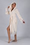 Hooded Bamboo Cotton Lace Women's Bathrobe Soft Textured Stylish - 3