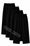 4 Pieces Unisex Regular Pipe Leg Black Color Sweatpants - 5