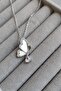 Sparkling Dangling Zircon Stone Butterfly Model Steel Necklace - 4