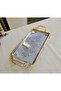 Rectangular Tray with Cast Metal Frame 35*19 Gold - 4