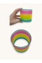 Big Size Glittery Rainbow Stress Spring Toy Stress Spring - 8 cm in Diameter - 1 Piece - 3