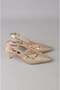 Select 8526 knitted heel shoe (heel height: 7 cm) gold - 5