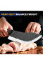 5-Piece Professional Kitchen Knife Set with Protective Sheaths, Hammered Sharp Blades for Meat, Vegetables and Fruits, Ergonomic Handle Chef Knives for Home Cooking and Culinary Chefs - 7