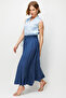 Beli Lace-Up Pleated Maxi Skirt - 2