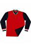 Children's Cotton Soft Textured High Collar Front Red and Back Navy Blue Sweatshirt
