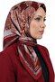 Women's Red Abstract Patterned Organic Soft Cotton Scarf