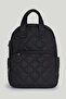 Black Quilted Backpack Changing Bag