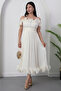 Heart Neck Bust and Hem Ruffled Evening Dress BAL139