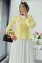 Premium Bebe Collar Wrap Muslin Blouse – Yellow