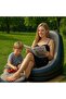 Luxury Flocked Inflatable Sofa with Footrest – Thick Cushioned Portable Recliner, Foldable PVC Lounge Chair - 8