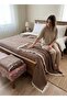 Double Muslin Bedspread Pique 240X260 cm - 100% Cotton Fringed Multi-Purpose Pique, Sofa Cover