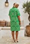 Green Shirt Collar Short Sleeve Patterned Casual Viscose Woven Dress 105 65 - 6
