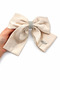 Stone Detailed Premium Satin Bow Hair Clip - 3