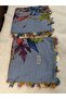 Brand Handcrafted Needle Embroidered Writing 100% Cotton Muslin – 4 Sides Embroidered Elegant Headscarf - 7