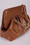 Heybes Women's Tan Vegan Leather Drawstring Design Modern Handbag with Magnetic Mechanism - 3